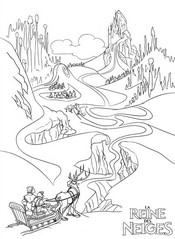 coloriage reine des neige kristoff et anna arrivent a la montagne du n